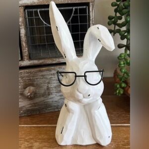 🌸NEW Give your Easter display a modern White Rabbit with Glasses